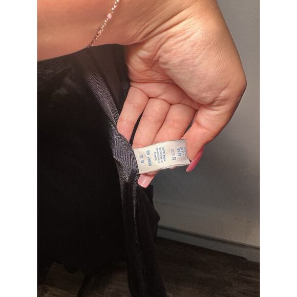 Vintage Slip Nightgown W Matching Overcoat Robe Black Set Size 38 Whimsigoth - Picture 11 of 15